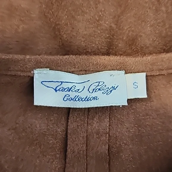 Tasha Polizzi Dress Fringed Faux Suede Western Cowgirl Brown Size S - Picture 9 of 12